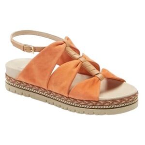 Amalfi by Rangoni Brent platform sandal in fiesta cashmere suede Made in Italy